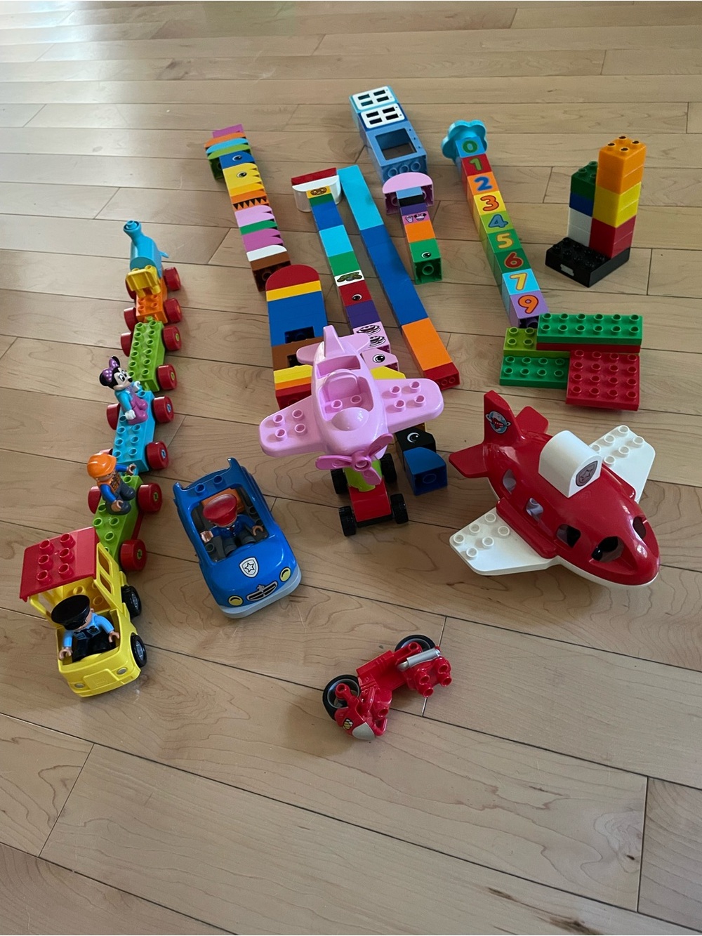 Colorful Kids Building Block Vehicles Playset - Multi-Color
